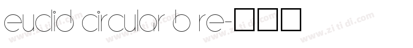 Euclid Circular B Re字体转换